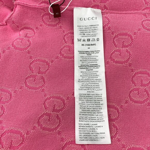 Gucci Womens Pink Wool GG Logo Cardigan - Picture 7 of 8